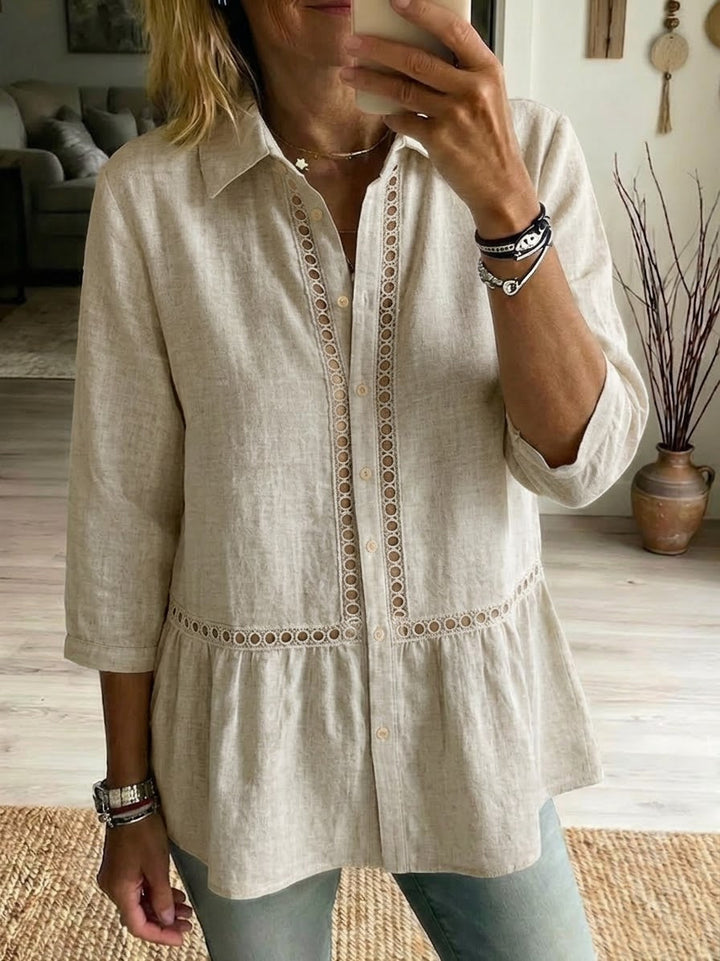 Marta | Camicia in Lino Traforato