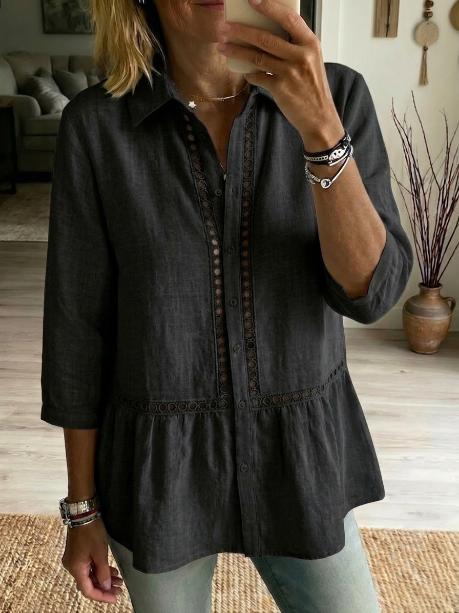Marta | Camicia in Lino Traforato