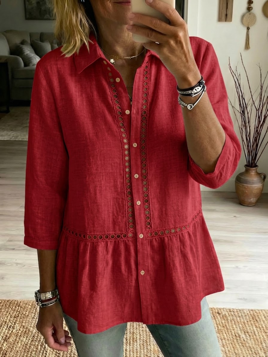 Marta | Camicia in Lino Traforato