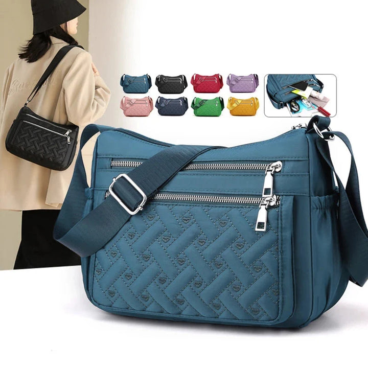 Nadia | Borsa Messenger in Nylon con Multi-Scomparti