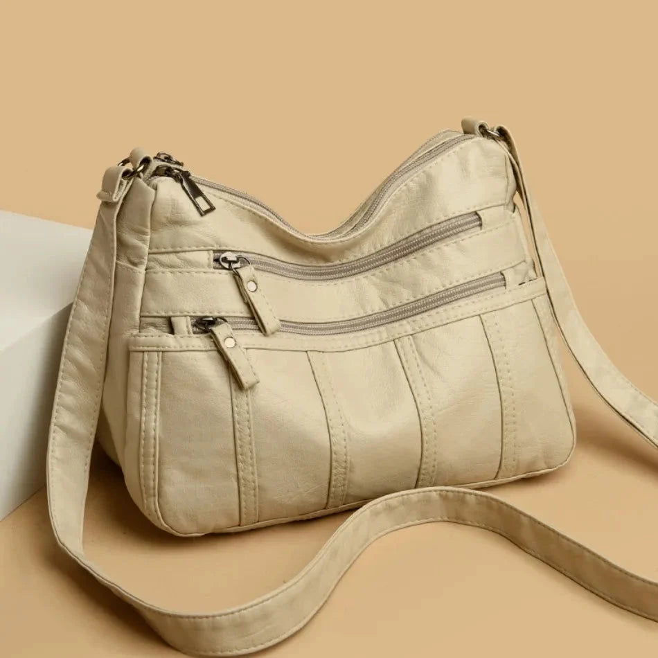 Silvana | Borsa Morbida a Tracolla con Multi-Scomparti