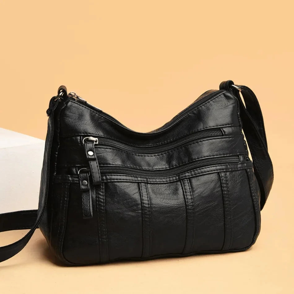 Silvana | Borsa Morbida a Tracolla con Multi-Scomparti