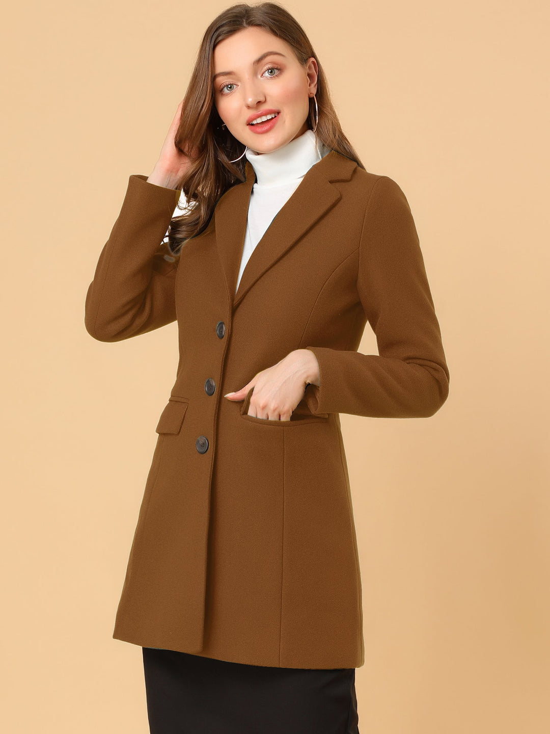 Marielle | Cappotto Classico in Lana con Collo