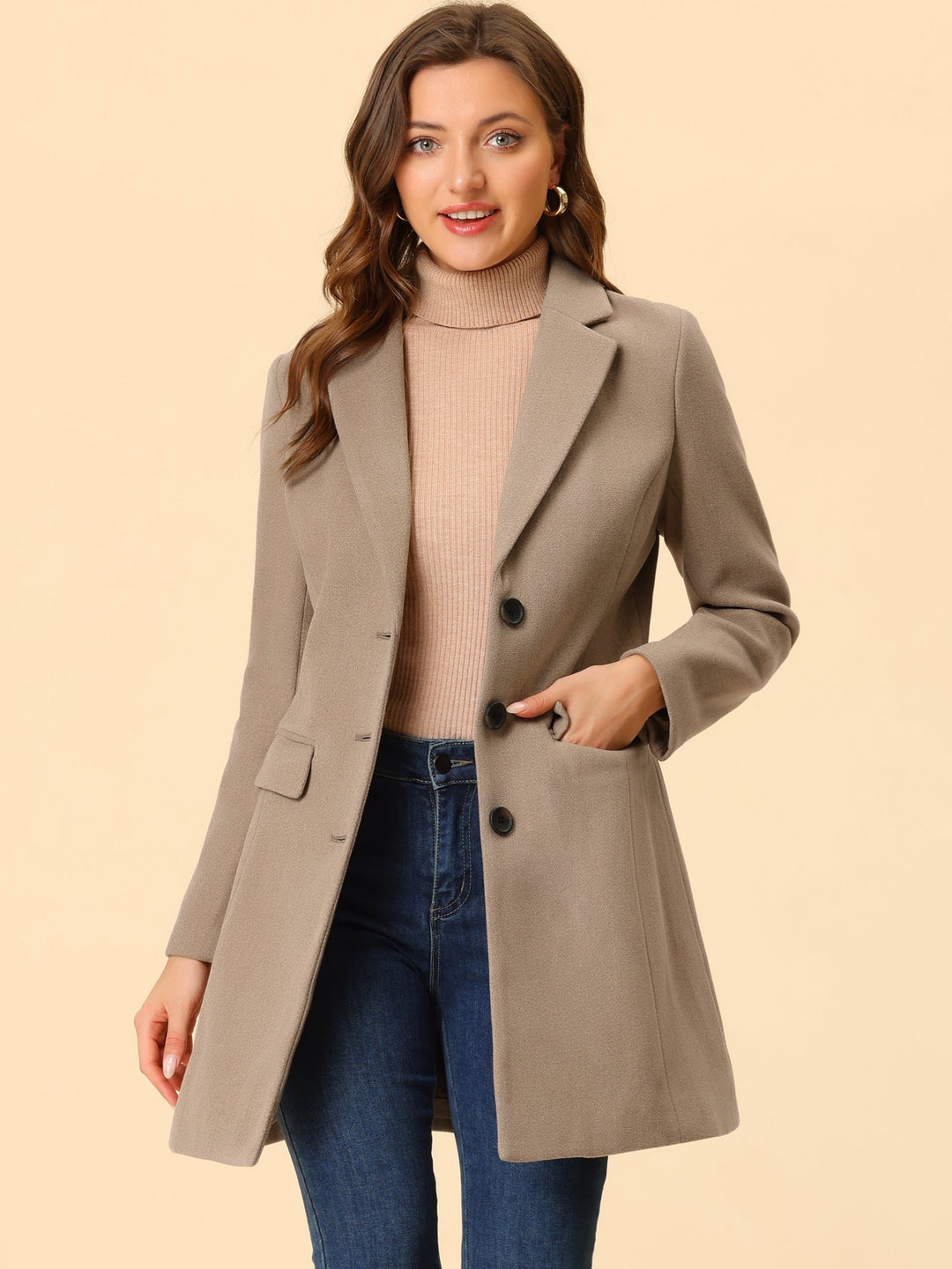 Marielle | Cappotto Classico in Lana con Collo