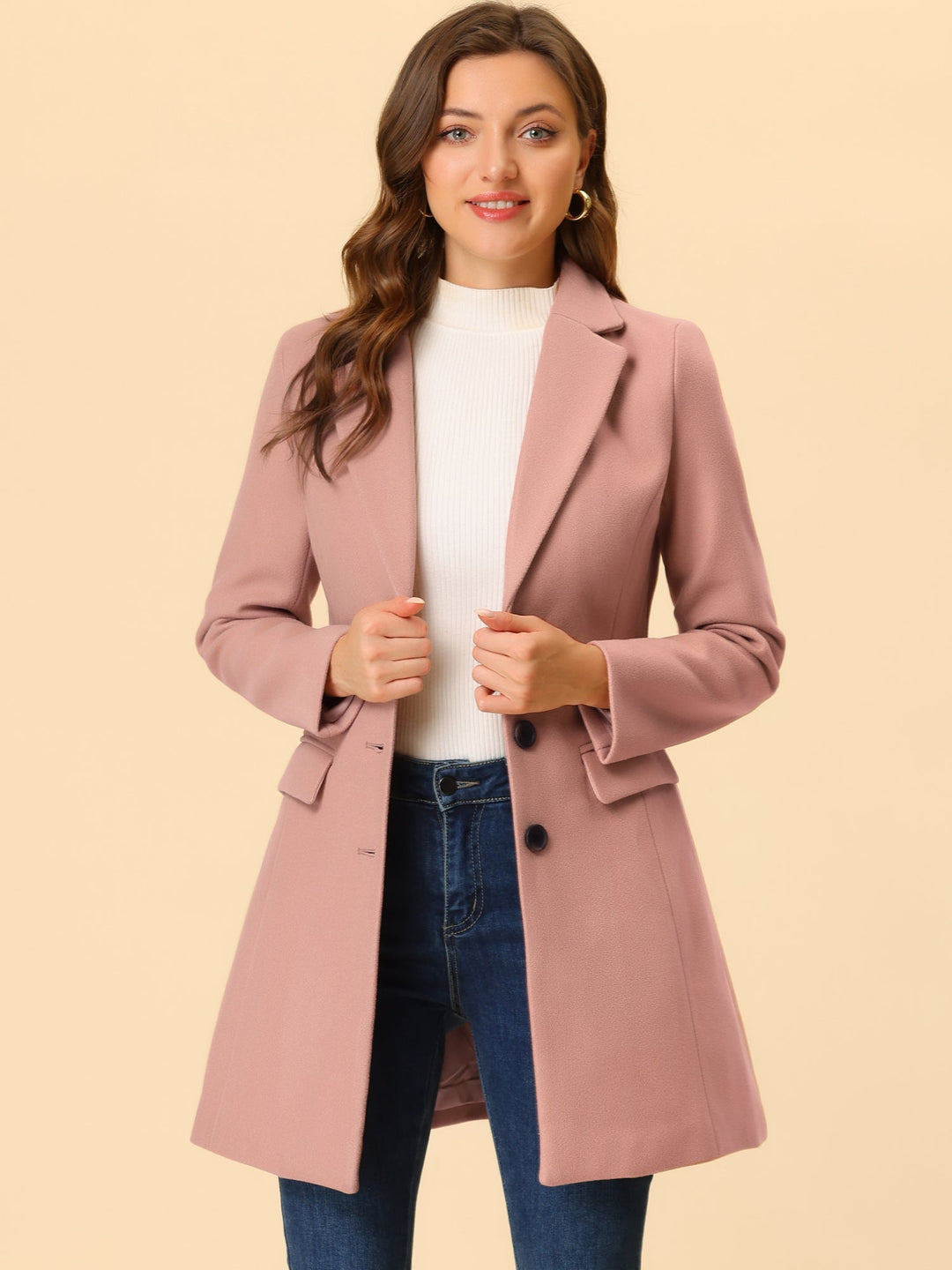Marielle | Cappotto Classico in Lana con Collo