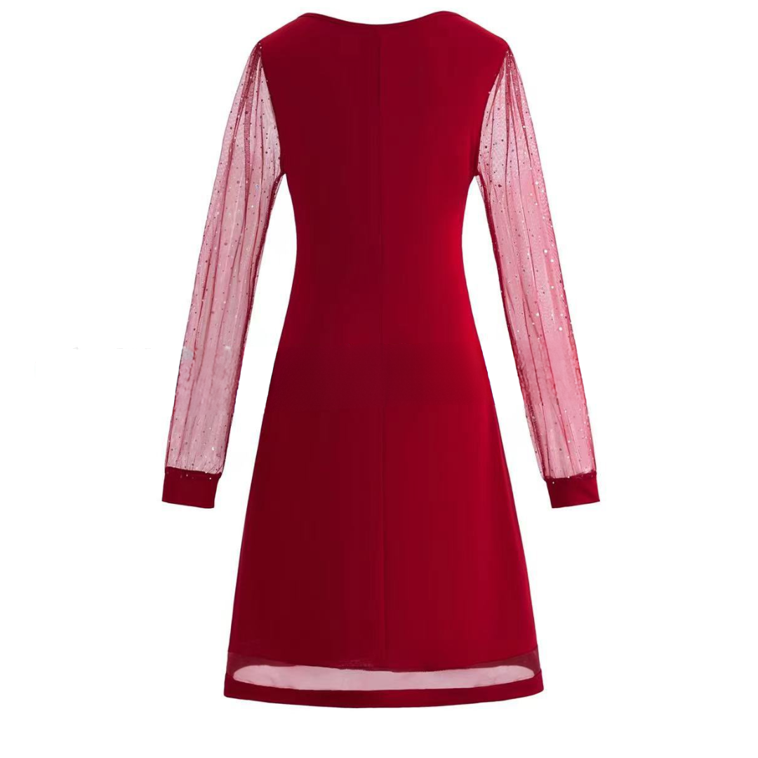 LILA™ - Abito con Maniche in Pizzo