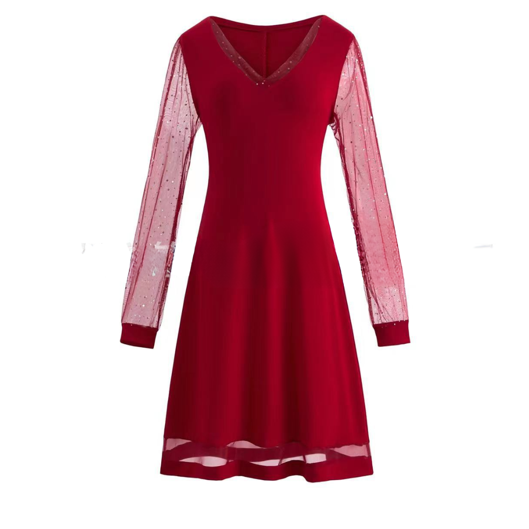 LILA™ - Abito con Maniche in Pizzo